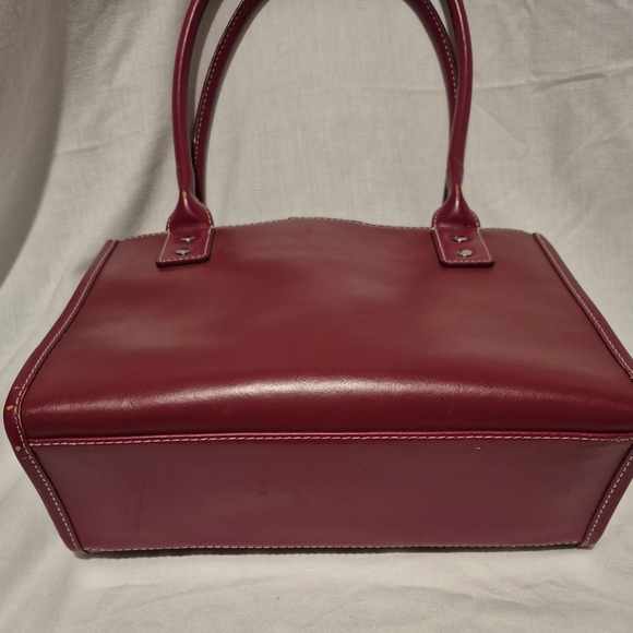 Vintage Wilsons Leather Satchel Handbag Purse Red - Picture 3 of 9